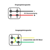Zwei-Wege Joystick Schalter mit Selbstrückstellung für Linearantrieb / DC Motor (Modell 0043091)