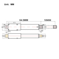 188N Kleiner Linearantrieb / Miniatur Elektrozylinder 10mm Hub für präzise Anwendungen (Modell 0041621)