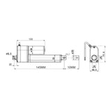 Elektrischer Linearantrieb mit Potentiometer und Positionsrückmeldung 10MM Hub 2000N Schubkraft (Modell 0041660)