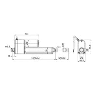 Elektrischer Linearantrieb mit Potentiometer und Positionsrückmeldung 50MM Hub 2000N Schubkraft (Modell 0041662)