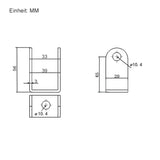 Halterung Befestigungswinkel B für Elektrischer Linearantrieb (Modell 0043002)