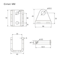Linearantrieb Halterung G für 8000N / 12000N Elektrozylinder (Modell 0043010)