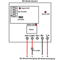 1 Kanal 5KM Funkschalter Große Reichweite Mit DC Eingang und Relaisausgang (Modell 0020685)