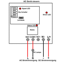 1 Kanal 5KM Funkschalter Große Reichweite Mit DC Eingang und Relaisausgang (Modell 0020685)