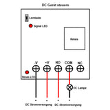 1 Kanal DC 6V 9V 12V 24V Funkschalter mit 20 Sekunden Zeitverzögerung (Modell 0020099)
