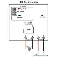 1 Kanal Funkschalter 230V Außenbereich Mit Fernbedienung und Wasserdicht (Modell 0020136)