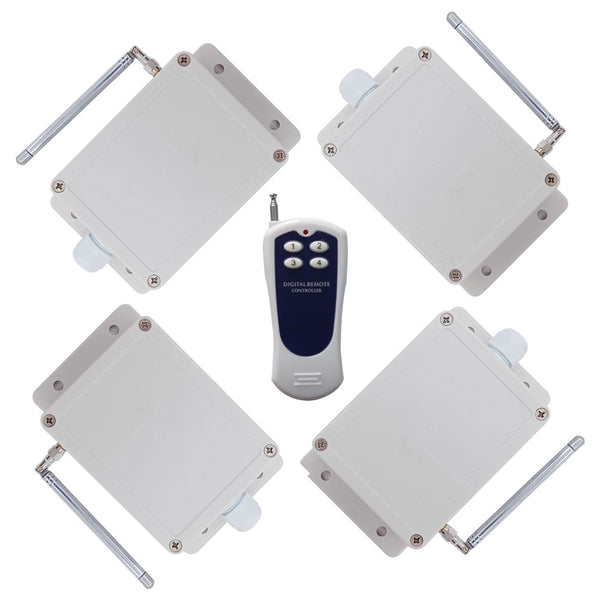 1 Sender steuert 4 Empfänger Fernsteuerungsschalter mit 4 Kanäle DC Ausgang