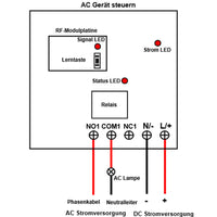1 Wege Wasserdichter RF Funkfernbedienungssystem mit Relaisausgang (Modell 0020194)