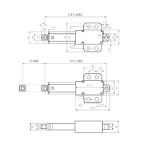 6V 12V 24V Langlebiger Miniatur Linearantrieb mit 10MM Hub - Leichter Elektrozylinder (Modell 0041741)