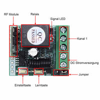 12 Kanal DC 1000M Normalerwiese geöffnet/Normalerweise Funk Fernempfänger & 4 Modus mit Zeitverzögerung Funktion (Modell 0020019)