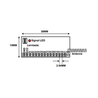 12 Kanäle 5V Ausgang Superheterodyne Drahtloses RF Empfangsmodul mit Decoder (Modell 0020245)