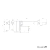 350MM 12V 24V 12000N Schwerindustrie Elektrischer Linearantrieb Elektrozylinder C2 (Modell 0041907)