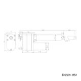 300MM 12V 24V 12000N Schwerindustrie Elektrischer Linearantrieb Elektrozylinder C2 (Modell 0041606)