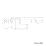 250MM 12V 24V 12000N Schwerindustrie Elektrischer Linearantrieb Elektrozylinder C2 (Modell 0041905)