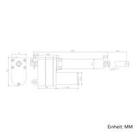100MM 12V 24V 12000N Schwerindustrie Elektrischer Linearantrieb Elektrozylinder C2 (Modell 0041602)