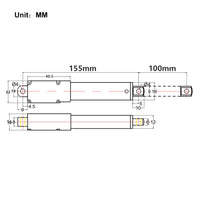 100MM 12V 188N Mikro Elektrischer Linearantrieb Mini Elektrozylinder H (Modell 0041646)