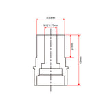 Anpassung des Rücksteckverbinders für Hochleistungs-Linearantrieb F (Modell 0044112)