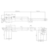 50MM 12V 24V 6000N Elektrischer Linearantrieb Elektrozylinder (Modell 0041511)