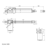 100MM 12V 24V 6000N Elektrischer Linearantrieb Elektrozylinder (Modell 0041512)