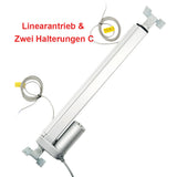 Linearantrieb mit einstellbarem Hub/Elektrozylinder 2000N Schub 350MM Hub (Modell 0041696)