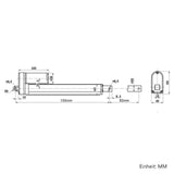 Linearantrieb mit einstellbarem Hub/Elektrozylinder 2000N Schub 50MM Hub (Modell 0041690)