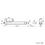 200MM Hub 2000N Hubverstellung Linearantrieb/Elektrozylinder Mit NC Reedschalter (Modell 0041724)