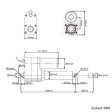 50MM 12V 24V 8000N Industrieller Linearantrieb Elektrozylinder (Modell 0041551)