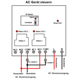 AC 110V 220V Drahtloses 30A Fernbedienung-RF-Empfänger mit Großer Reichweitemit 2 Potentialfreie Kontakt Ausgang (Modell 0020340)