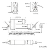 Vier 3500N Wasserdichter Elektrischer Elektrozylinder Linearantrieb Synchronisieren (Modell 0043067)