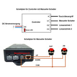 12V 24V 600kg 6000N Industrie Elektrischer Linearaktuator B Eins Steuert Zwei Synchronsteuerungsset (Modell 0043051)