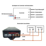 12V 24V 600kg 6000N Industrie Elektrischer Linearaktuator B Eins Steuert Zwei Synchronsteuerungsset (Modell 0043051)