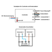 Zwei DC 12V 24V 2000N Elektrischer Elektrozylinder Linearantrieb Synchronisieren (Modell 0043049)