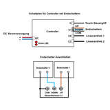 Zwei DC 12V 24V 2000N Elektrischer Elektrozylinder Linearantrieb Synchronisieren (Modell 0043049)