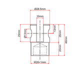 Anpassung des Frontsteckverbinders für Schwerlast-Linearantrieb C (Modell 0044109)