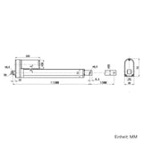 Teleskop Linearantrieb 2000N / Hochleistungs Elektrozylinder 10mm Hub (Modell 0041630)