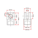 Anpassung des Frontsteckverbinders für Schwerlast-Linearantrieb C (Modell 0044109)