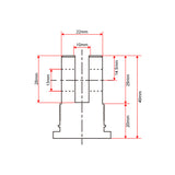 Anpassung des Rücksteckverbinders für Schwerlast-Linearantrieb C (Modell 0044110)