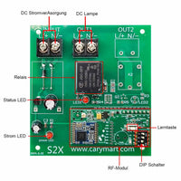 1 Kanal 10A 12V / 24V Funk Empfänger mit DC Ausgang – 5000m Reichweite für DC-Geräte