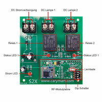 2 Kanal 5KM Funkempfänger mit Handsender Fernsteuerung DC Motor/Lichter