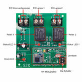 2 Kanal 5KM Funkempfänger mit Handsender Fernsteuerung DC Motor/Lichter