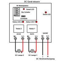 2 Kanal 5KM Funkempfänger mit Handsender Fernsteuerung DC Motor/Lichter