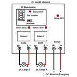 2 Kanal 5KM Funkempfänger mit Handsender Fernsteuerung DC Motor/Lichter