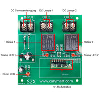 2 Wege DC 6V/9V/12V/24V Netzteil Universal Fernschalter 1000M Reichweite