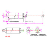 350MM Hochgeschwindigkeits Elektrischer Tubulär Linearantrieb D (Modell 0041567)