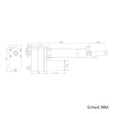 3000N 1500MM Hub Linearantrieb Elektrisch mit Fernbedienung (Modell 0043081-3)