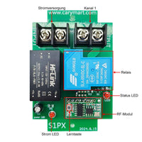 30A 1000M 1 Kanal AC 220V Funkfernsteuerung Funkscahlter funkrelais Steuerpumpe (Modell 0020059)