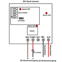 5KM Langstrecken Funkschalter Mit 1 AC Eingang und Potentialfreier Ausgang (Modell 0020689)