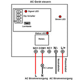 5KM Langstrecken Funkschalter Mit 1 AC Eingang und Potentialfreier Ausgang (Modell 0020689)