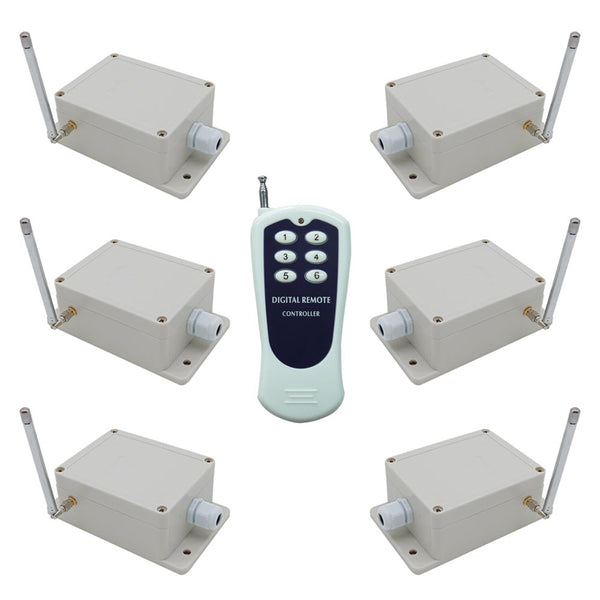 6 Kanal AC 110V 220V Funkschalter mit 1 Sender & 6 Empfänger