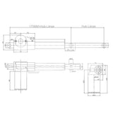 DC 12V 24V 6000N Industrieller Linearantrieb mit Fernbedienung Elektrischer Elektrozylinder (Modell 0043080)